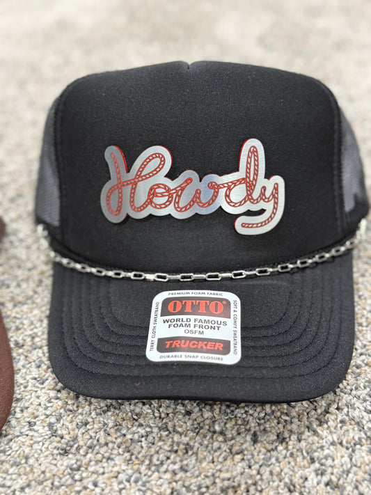 Howdy Chrome Patch Trucker Hat